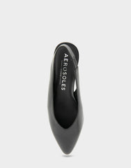 Comfortable Women's Slingback In Black Suede