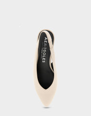 Comfortable Women's Slingback In Beige Suede