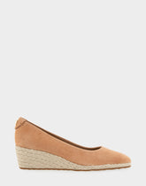 Comfortable Women's Wedge Heels in Tan Suede
