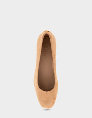 Comfortable Women's Wedge Heels in Tan Suede