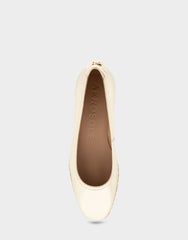 Comfortable Women's Wedge Heels in Soft Gold Leather