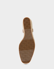 Comfortable Women's Wedge Heels in Natural Canvas Fabric