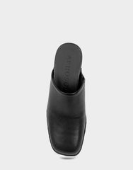 Comfortable Women's Clog In Black Leather