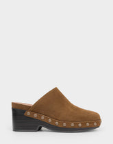 Comfortable Women's Clog In Brown Suede