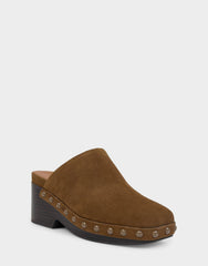 Comfortable Women's Clog In Brown Suede