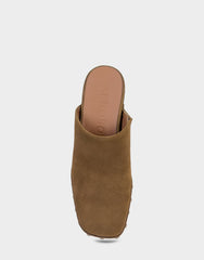 Comfortable Women's Clog In Brown Suede