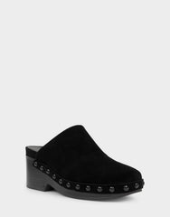Comfortable Women's Clog In Black Suede