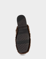 Comfortable Women's Clog In Brown Faux Shearling