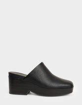 Comfortable Women's Clog In Black Faux Leather