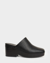 Comfortable Women's Clog In Black Faux Leather