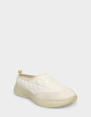 Comfortable Women's Mule Sneaker In Off White Fabric