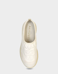 Comfortable Women's Mule Sneaker In Off White Fabric