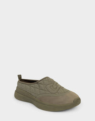 Comfortable Women's Mule Sneaker In Green Fabric