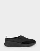 Comfortable Women's Mule Sneaker In Black Fabric