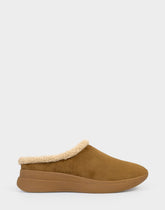 Comfortable Women's Sneaker Mule In Brown Faux Suede