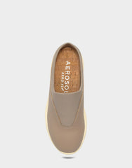 Comfortable Women's Mule in Natural Faux Leather/neoprene