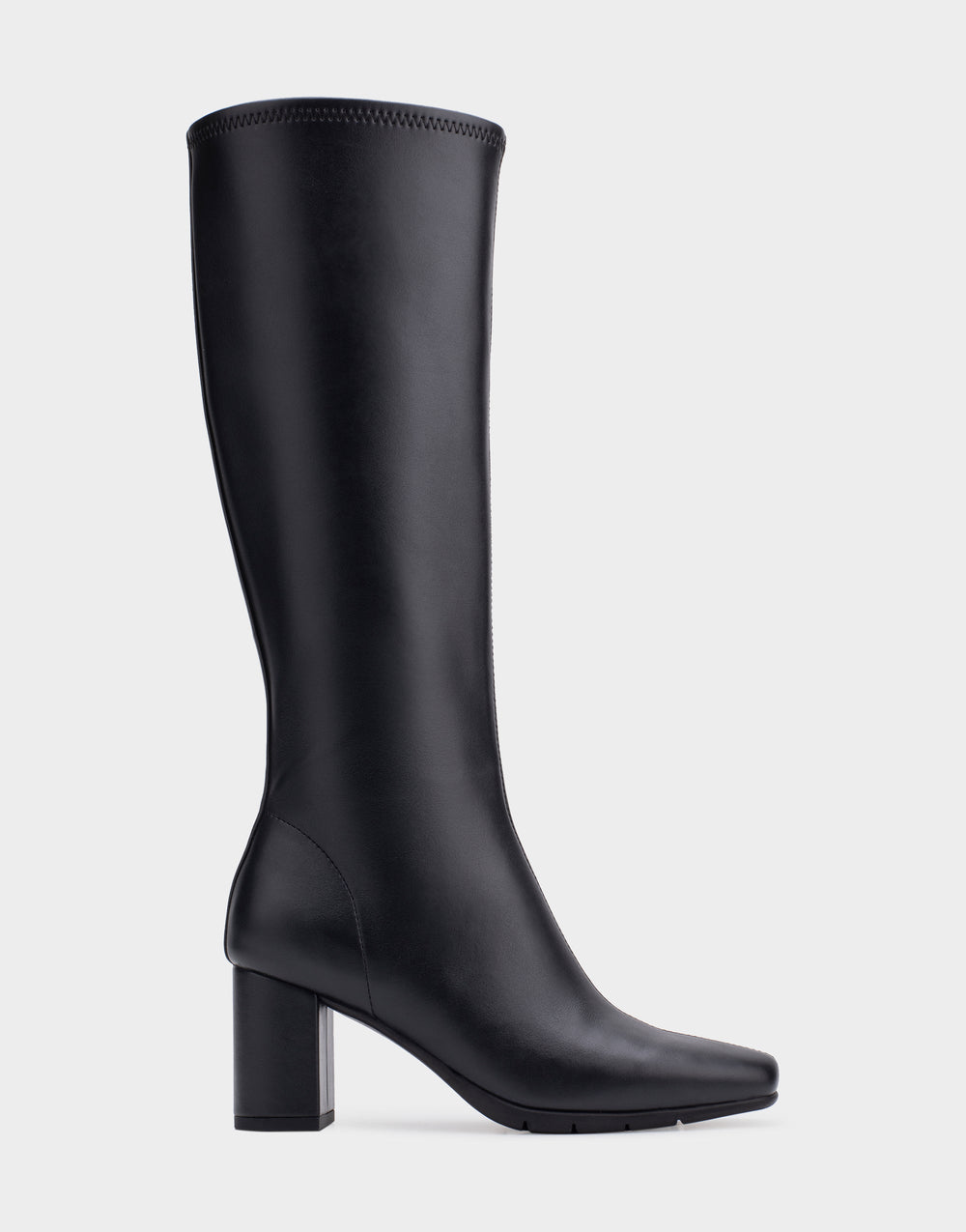 Comfortable Women's Tall Shaft Boot in Black Faux Leather