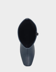 Comfortable Women's Tall Shaft Boot in Navy Faux Leather