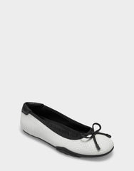 Comfortable Women's Sneakerina In White Faux Leather