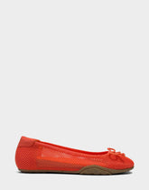 Comfortable Women's Sneakerina in Orange Mesh