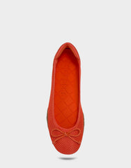 Comfortable Women's Sneakerina in Orange Mesh