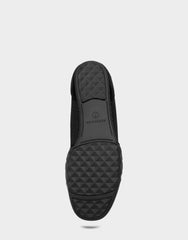 Comfortable Women's Sneaker in Black Mesh/faux Suede