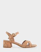 Comfortable Women's Dress Sandals in Natural Cork