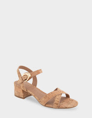 Comfortable Women's Dress Sandals in Natural Cork