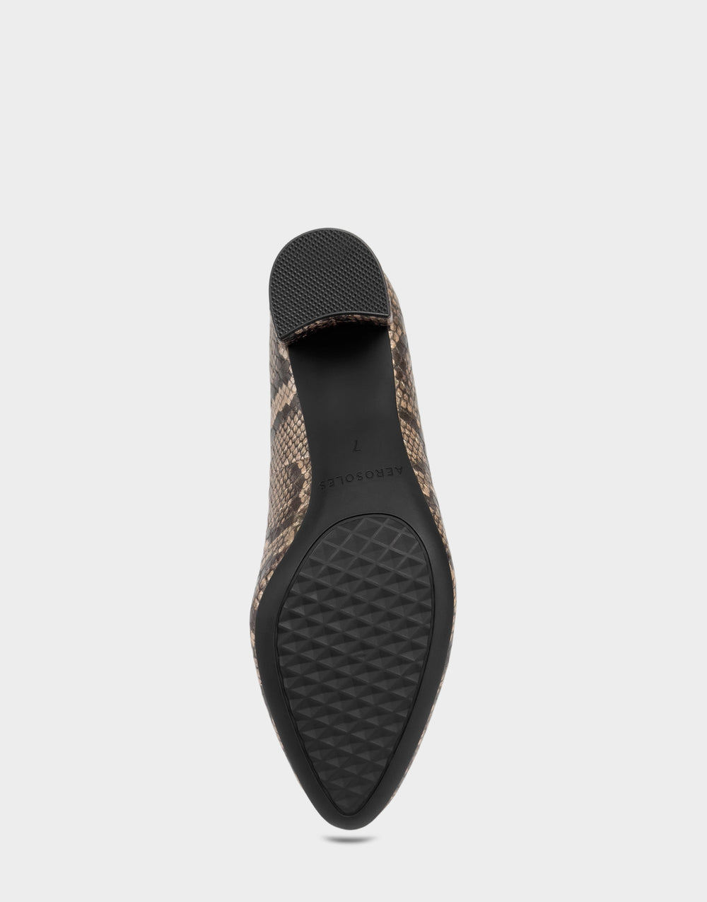 Women's Dress Pump in Champagne Metallic Snake