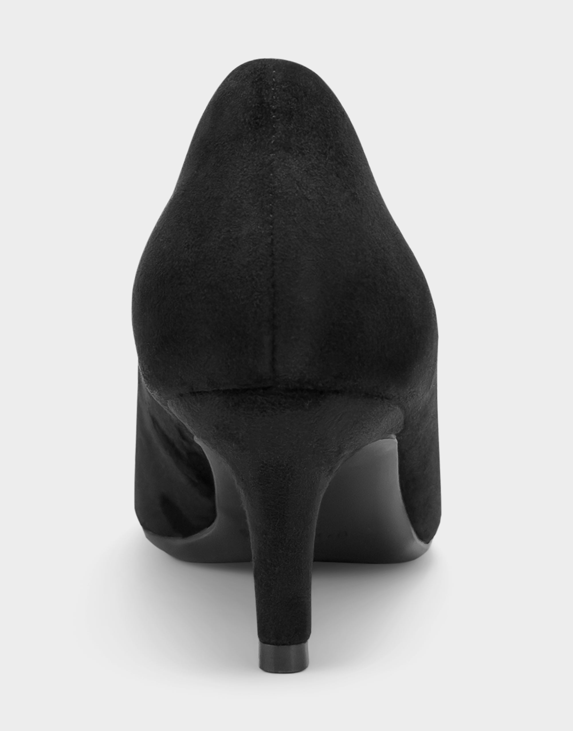 Women's Kitten Heel Pump in Black Suede