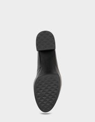 Women's Platform Pump in Black Leather
