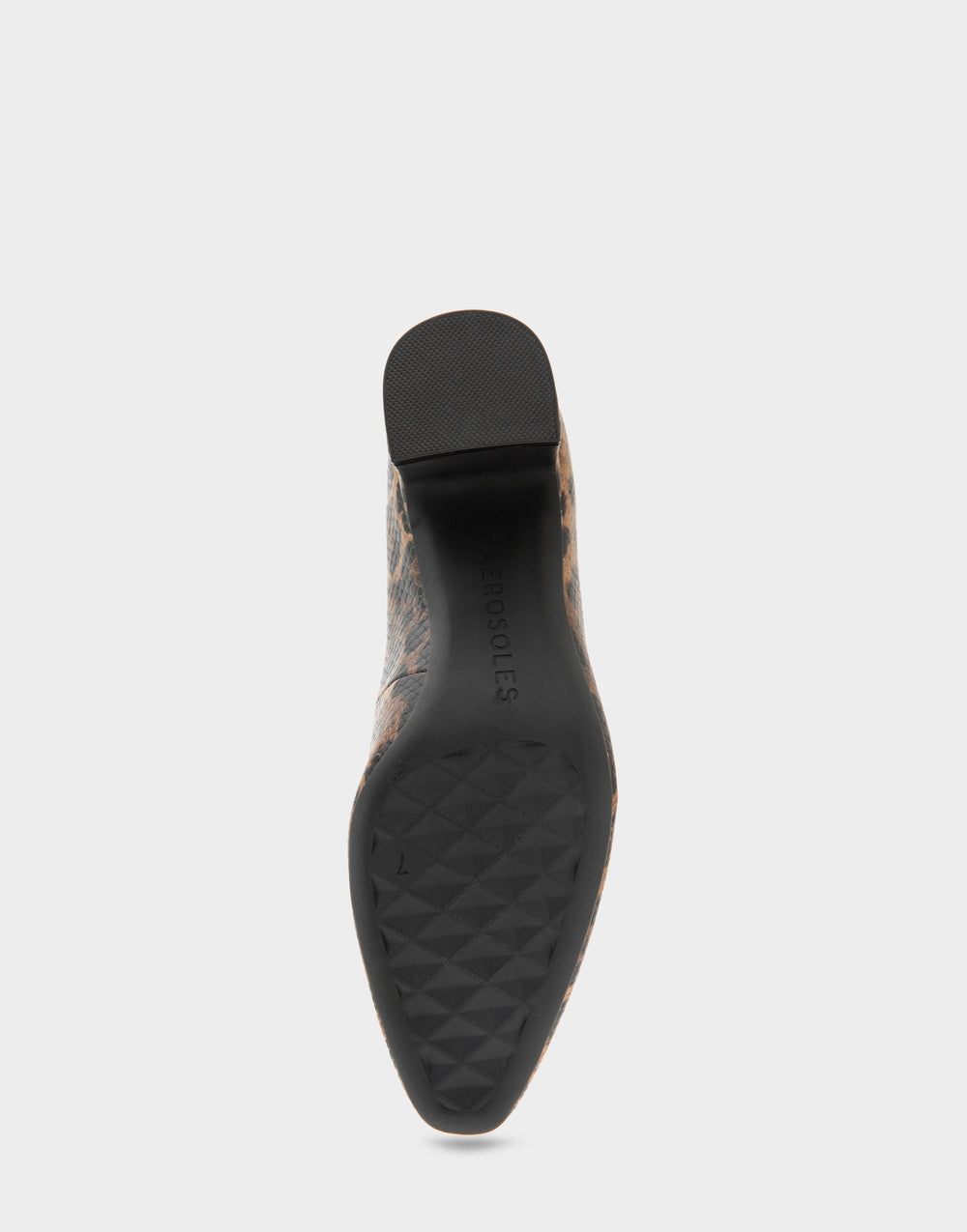 Women's Pump in Mocha Jaguar Embossed Print