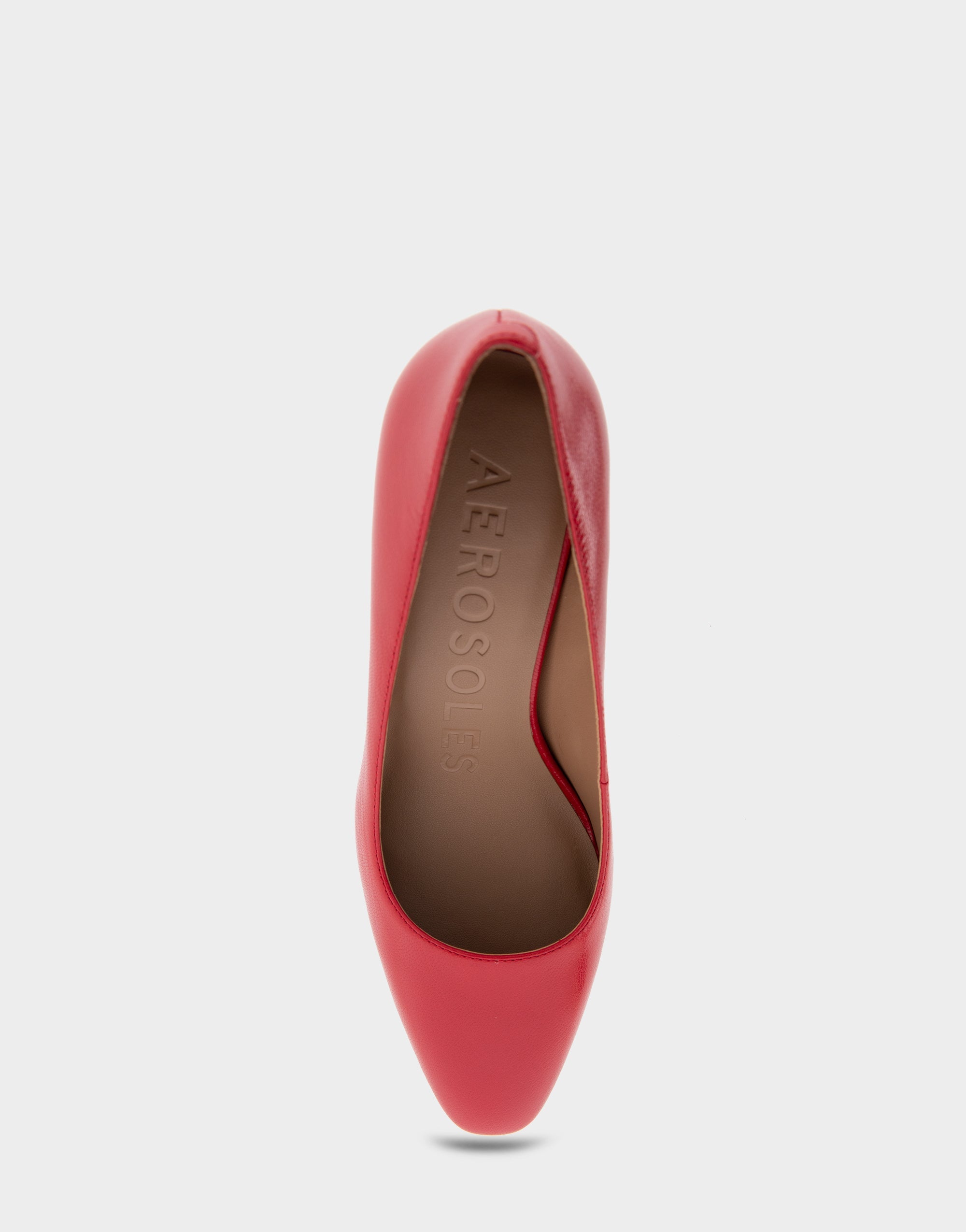 Minetta Racing Red Leather Mid-Heel Pump