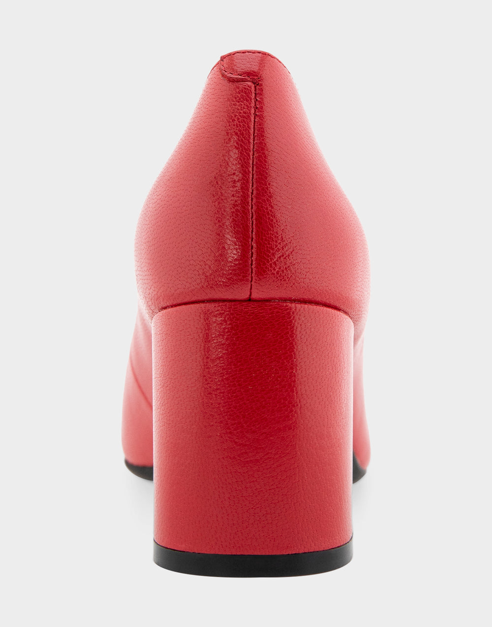 Minetta Racing Red Leather Mid-Heel Pump