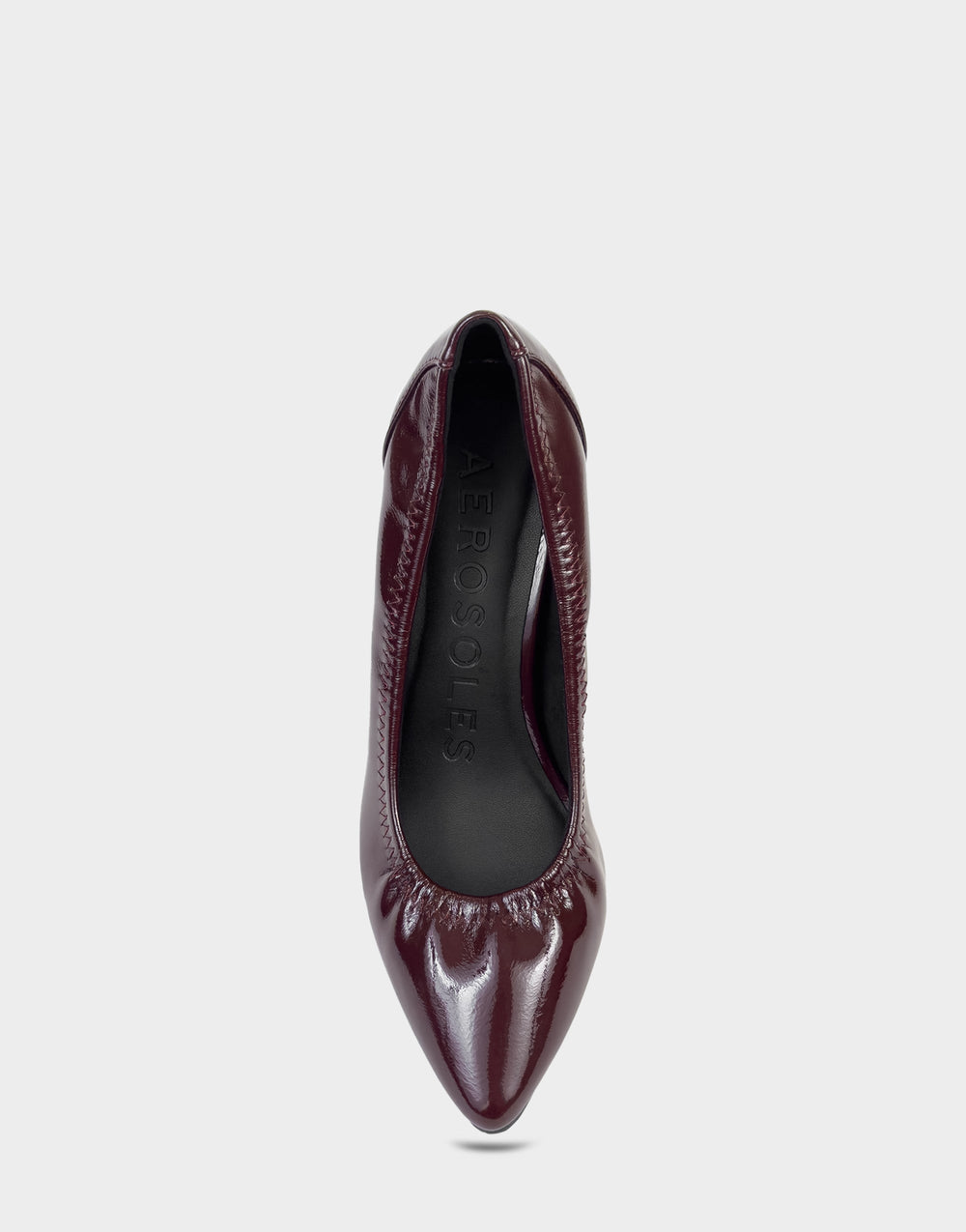 Women's Pump in Merlot Stretch Crinkle Patent