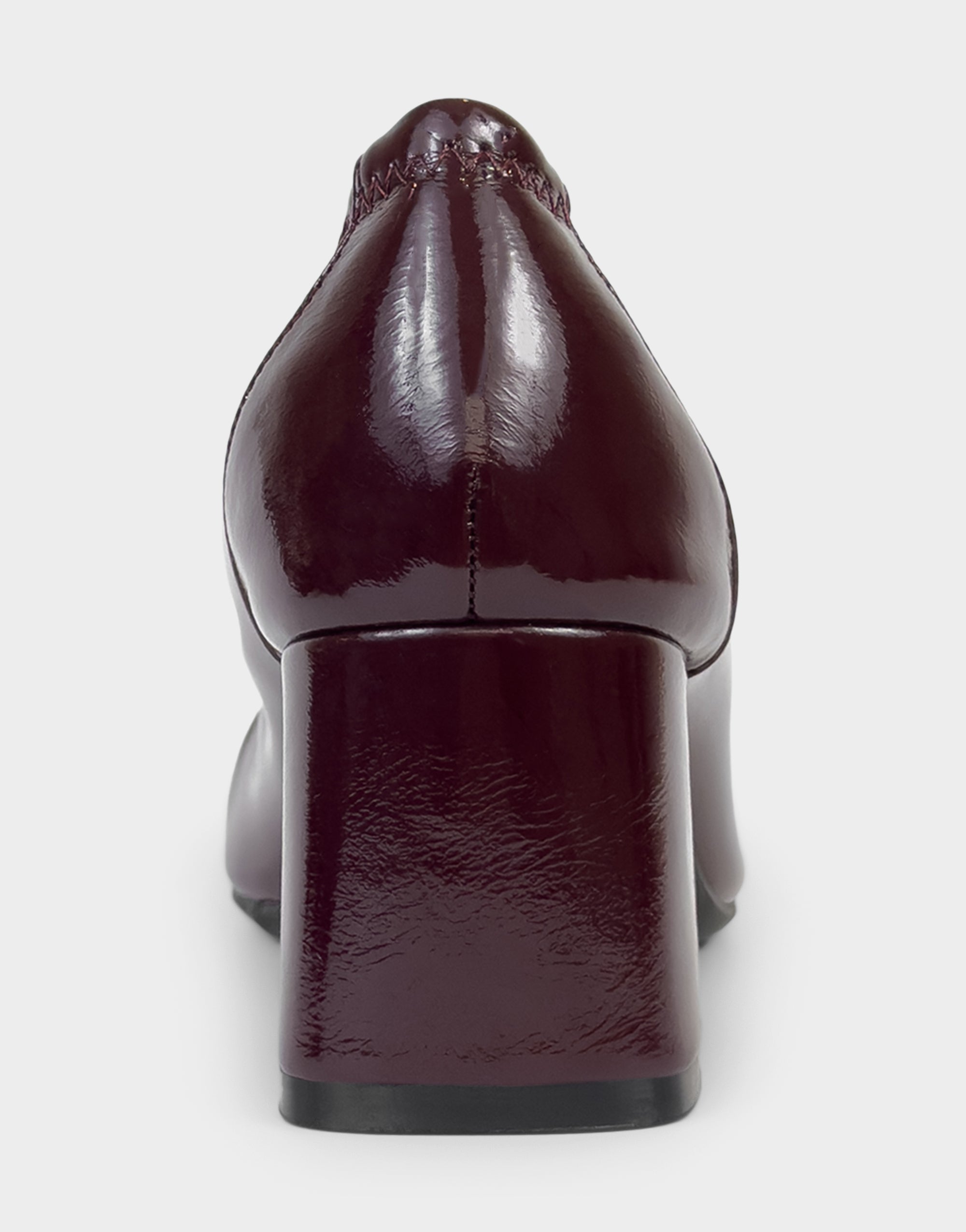 Women's Pump in Merlot Stretch Crinkle Patent