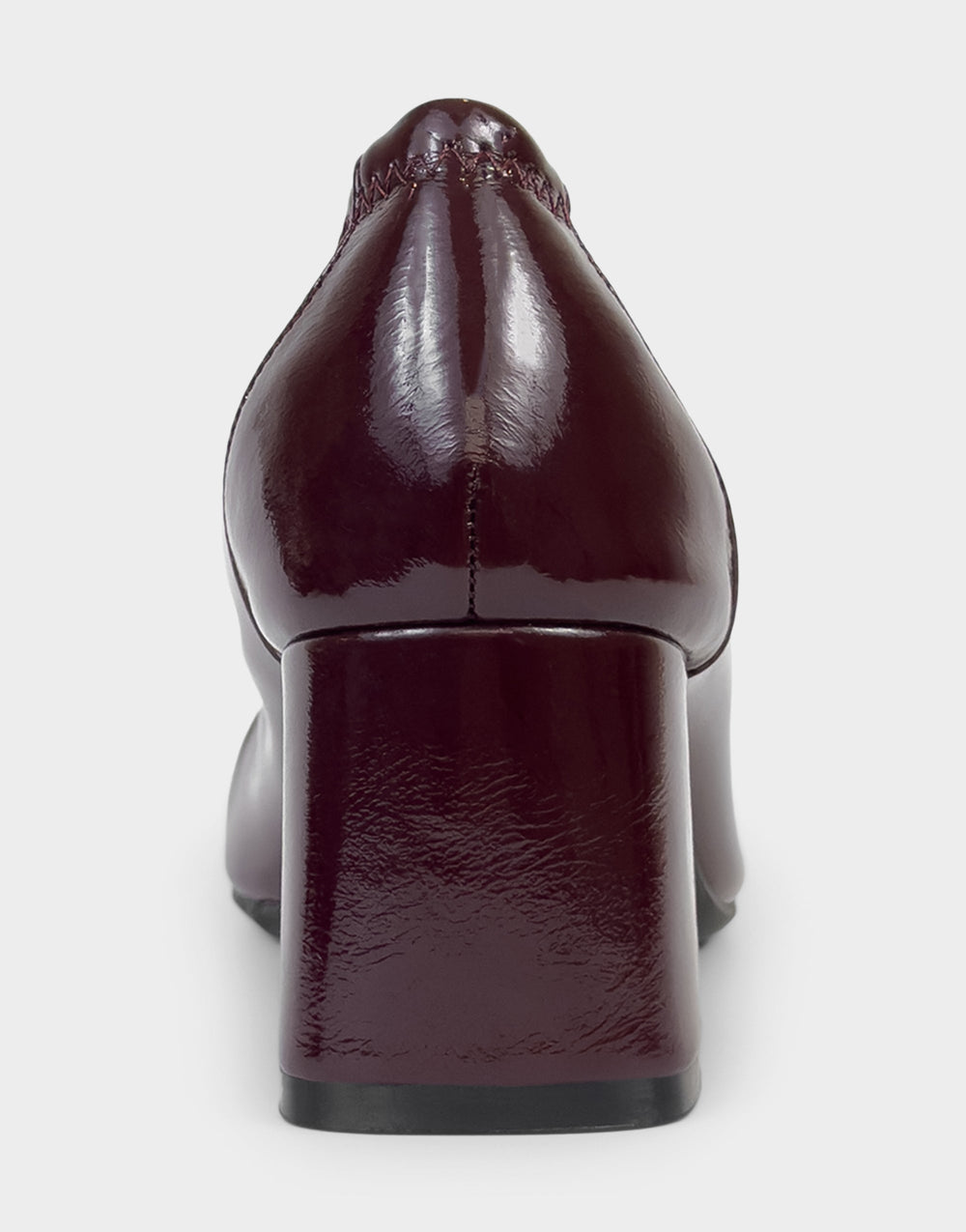 Women's Pump in Merlot Stretch Crinkle Patent