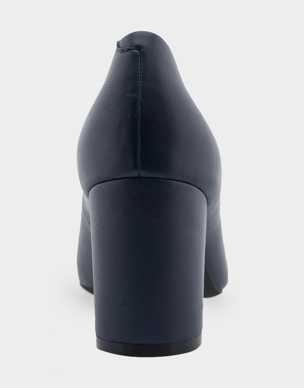 Betsy Navy Genuine Leather Mid Heel Pump