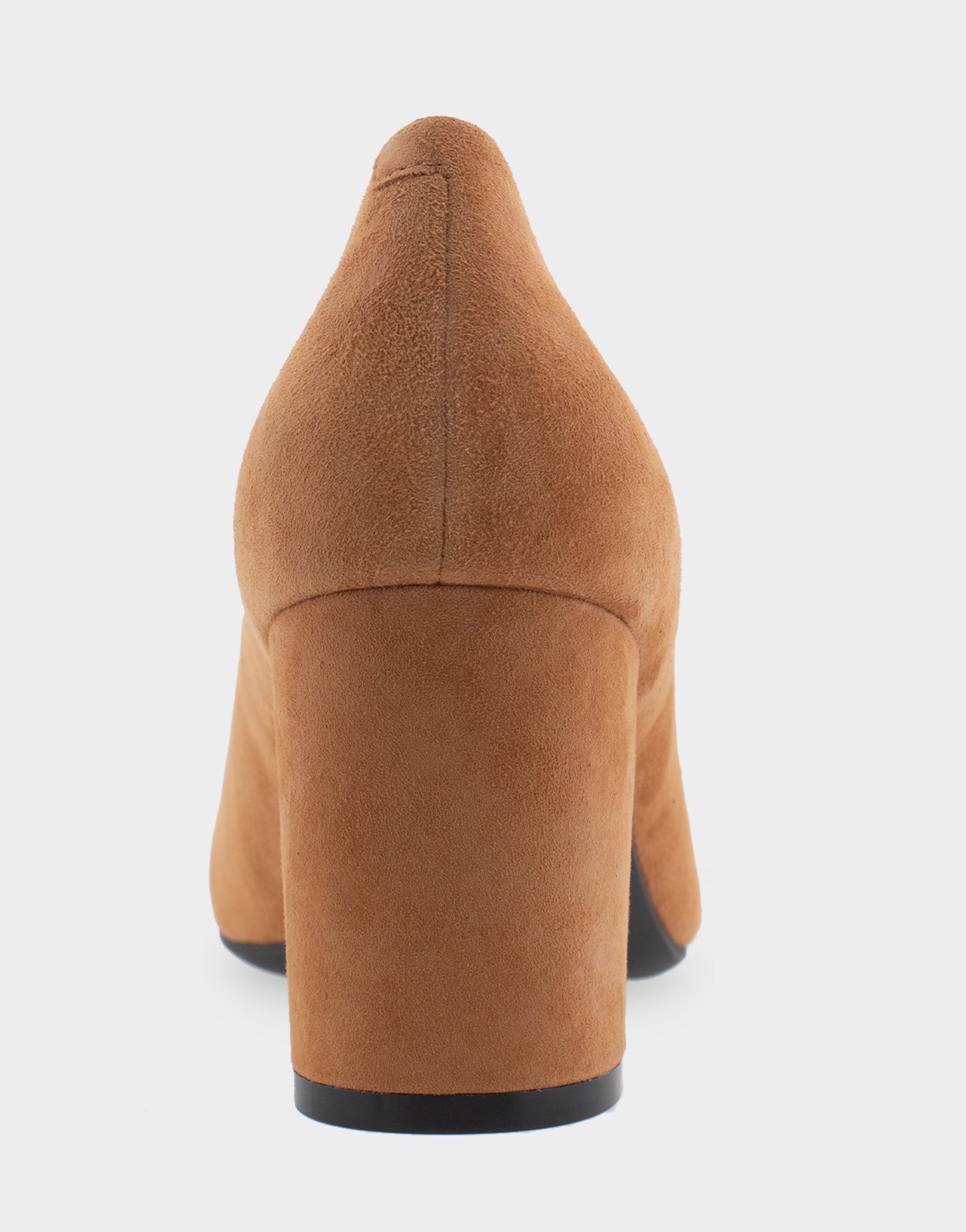 Betsy Tan Genuine Suede Mid Heel Pump