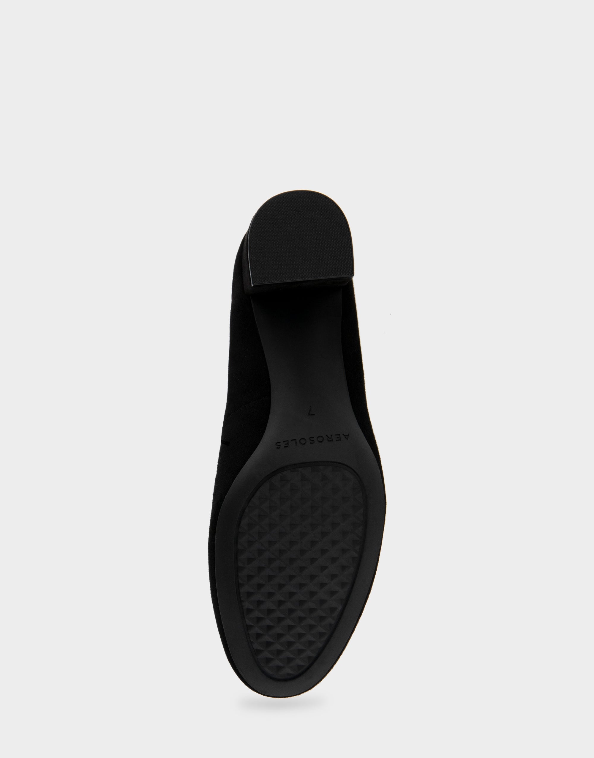 Ebel Black Genuine Suede Mid Heel Pump