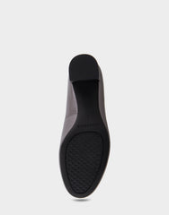 Ebel Gunmetal Metallic Genuine Leather Mid Heel Pump