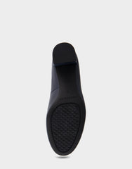 Ebel Navy Genuine Leather Mid Heel Pump