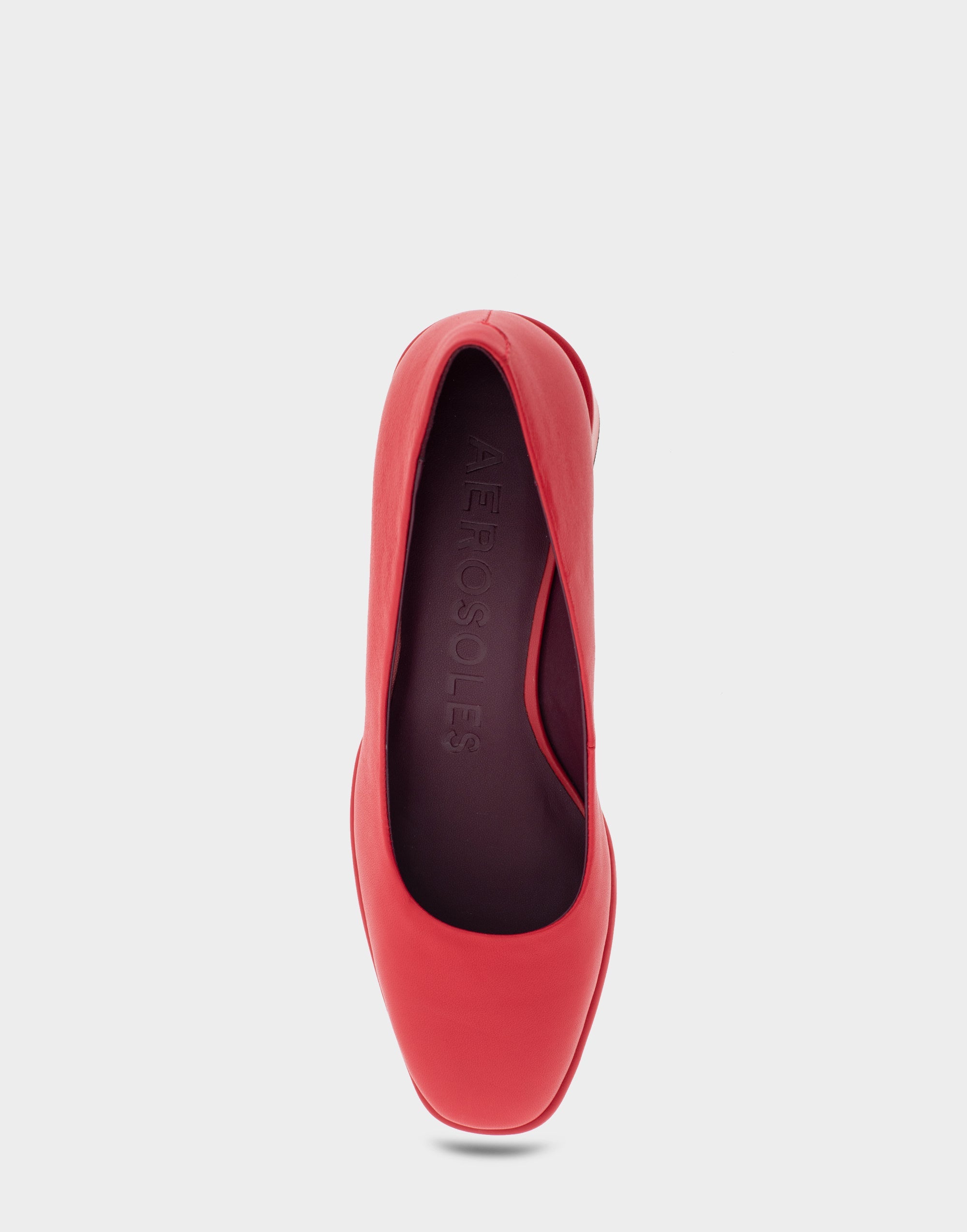 Alae Racing Red Genuine Leather Mid Heel Pump