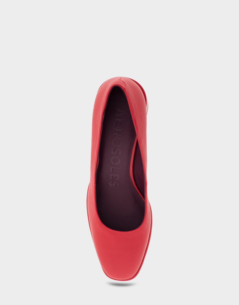 Alae Racing Red Genuine Leather Mid Heel Pump