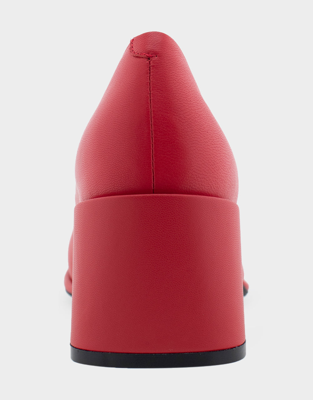 Alae Racing Red Genuine Leather Mid Heel Pump