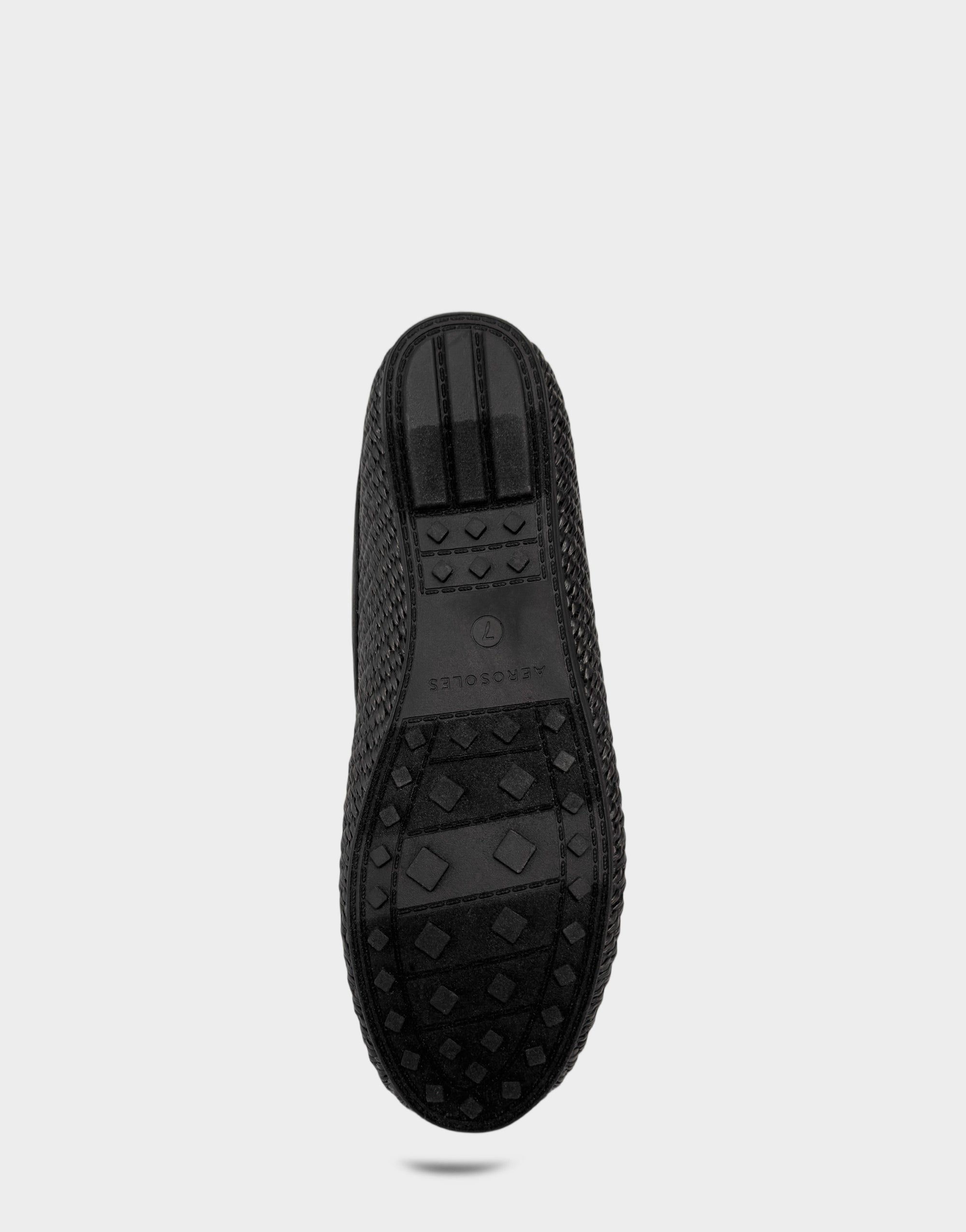 Women's Mule in Black Basket Raffia