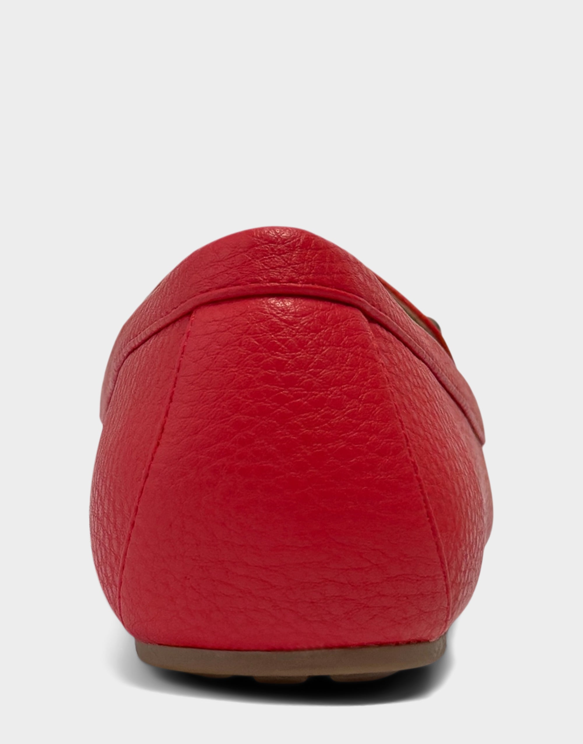 Women's Casual Loafer in Rich Red Faux Pebbled