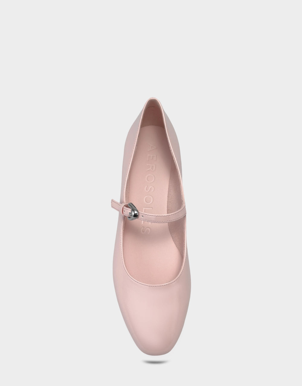 Women's Casual Flat in Pale Pink Faux Crinkle Patent