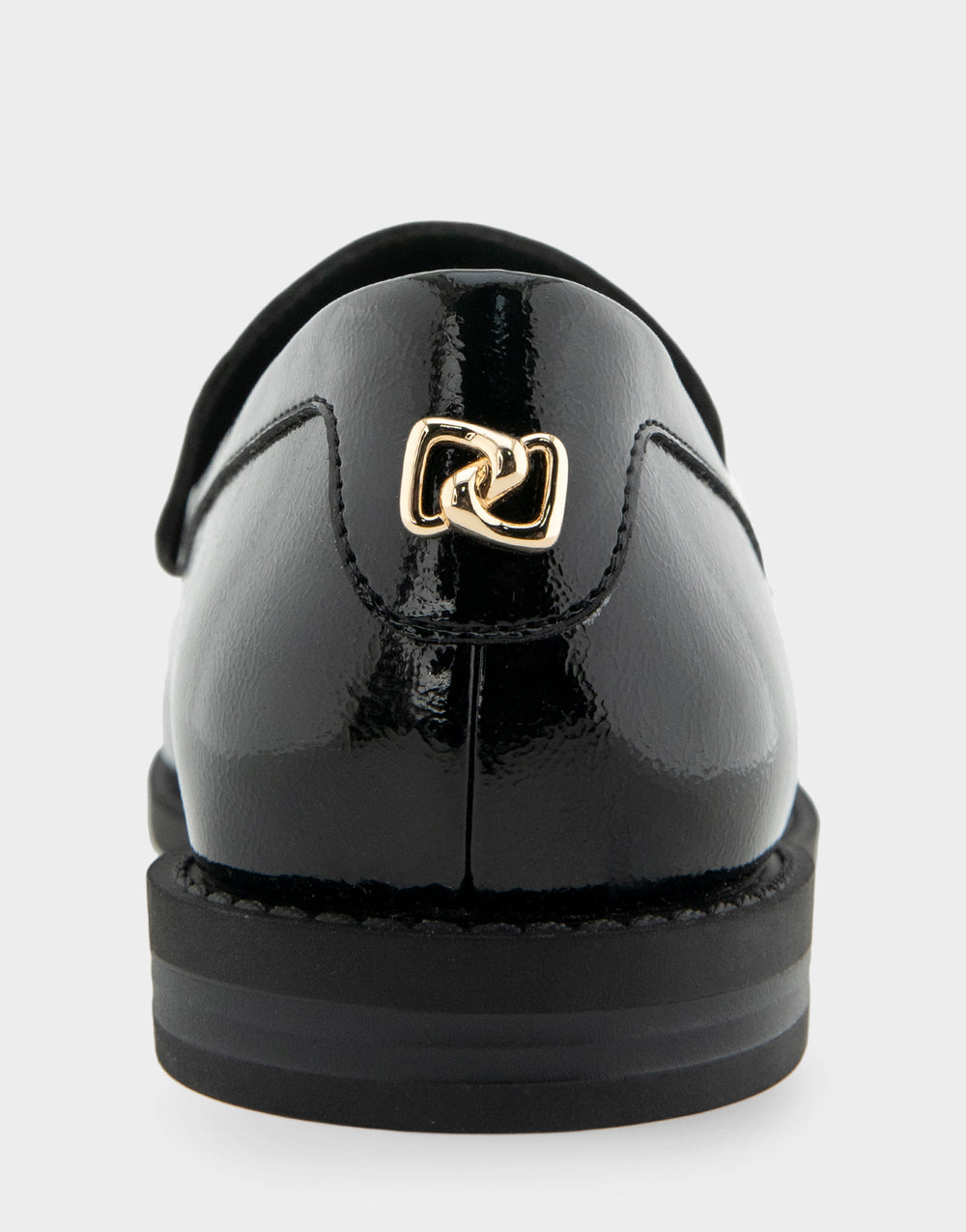 Sienna Black Crinkled Patent Faux Leather Lightweight Flexible Tailored Weejun Loafer