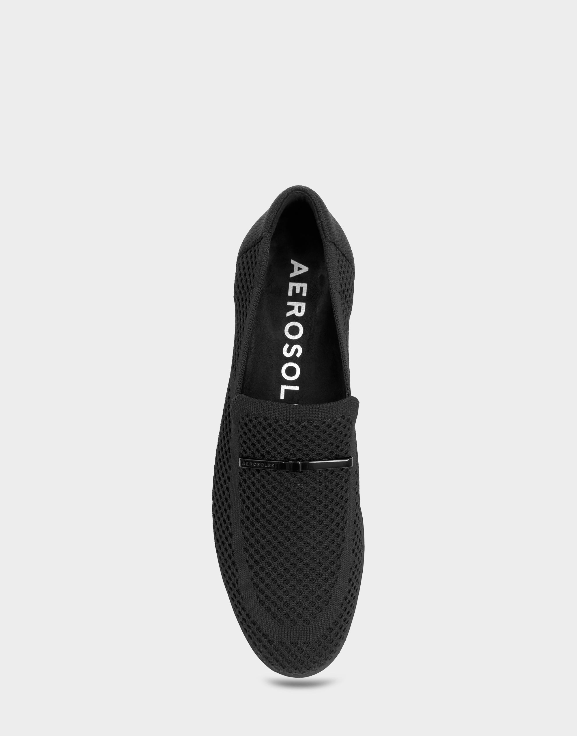 Women's Loafer in Black Knit